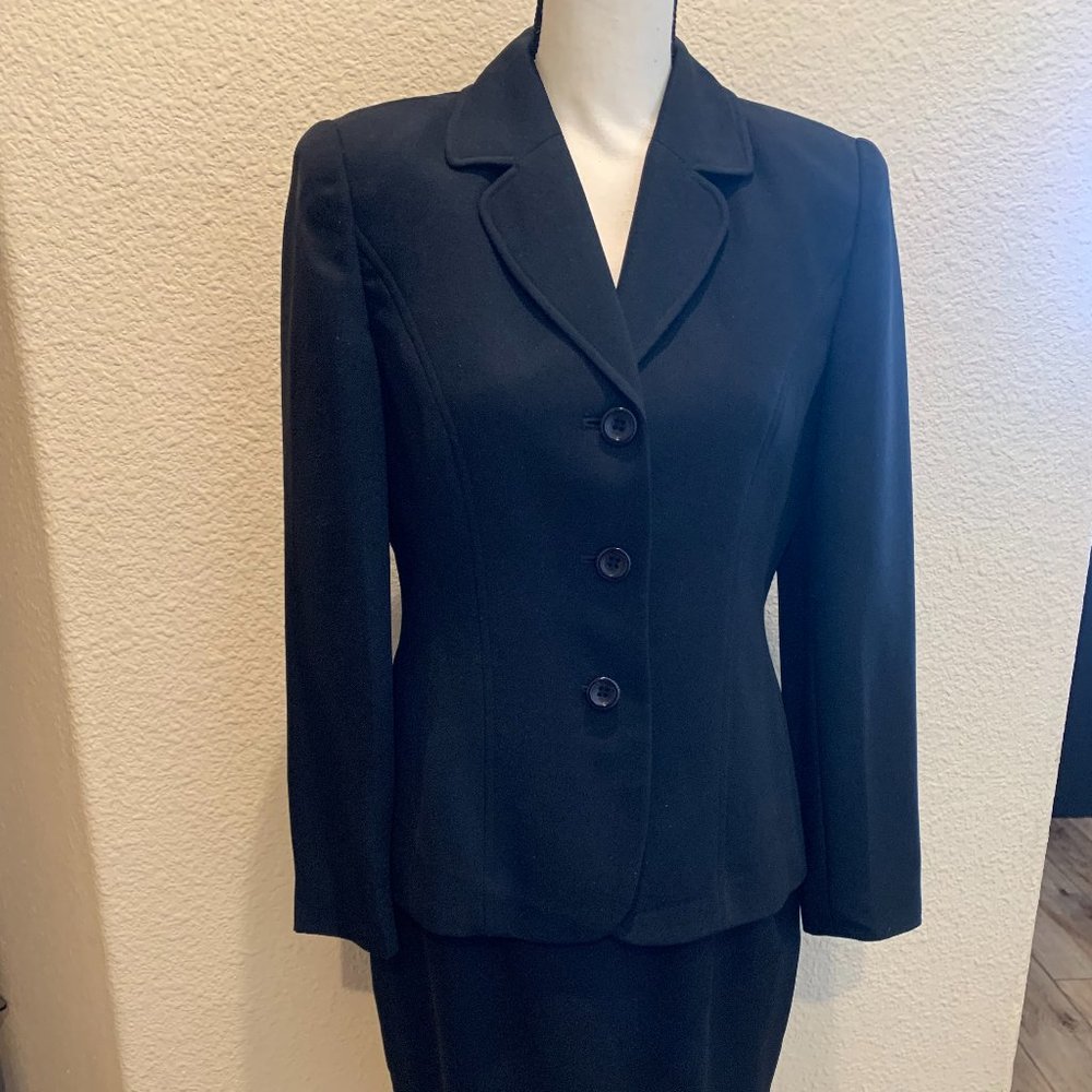 Women's Classic Black Suit with Skirt
